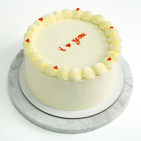 Декор торта "I love you"